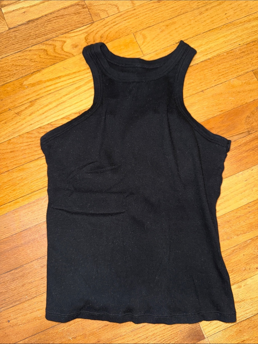 Amazon Black Ribbed Racerback Tank Top for Women